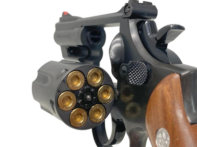 コクサイ  S＆W M19 2.5インチ 木製グリップ付きモデルガン コクサイ] S&W M19 2.5インチ MHW 発火モデルガン 黒染め 木製グリップ