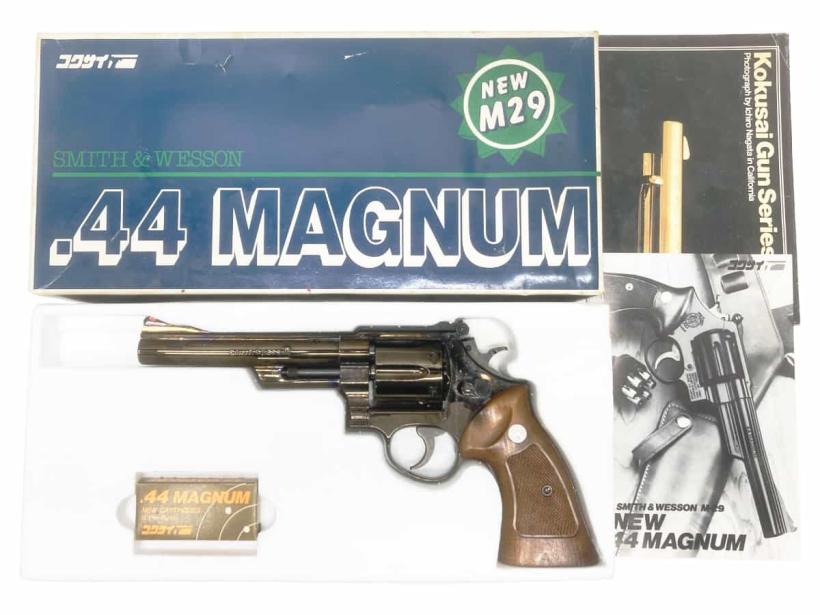 [コクサイ] S&W M29 .44マグナム 6インチ 発火モデルガン メタルフィニッシュ風箱違い (中古)