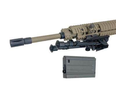 [ARES] M110 SASS EFCS スナイパーライフル タンカラー SR-003E 電動ガン MBUSタイプサイト搭載 バイポッドカスタム (中古)サブ画像へ4