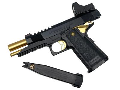 [東京マルイ] ハイキャパ5.1 ゴールドマッチ/GOLD MATCH ガスブローバック マウント/リコイルスプリングガイド/マイクロプロサイトカスタム (中古)サブ画像へ5