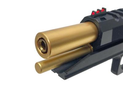 [東京マルイ] ハイキャパ5.1 ゴールドマッチ/GOLD MATCH ガスブローバック マウント/リコイルスプリングガイド/マイクロプロサイトカスタム (中古)サブ画像へ6