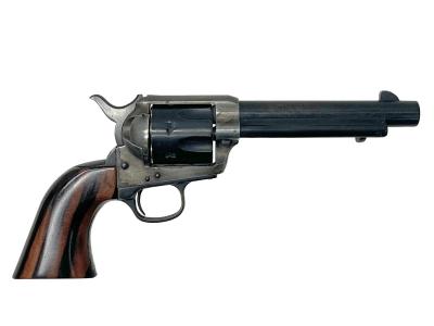 [HWS] コルト SAA.45 ピースメーカー アーティラリー オリジナルメッキ ハリウッドカスタム 発火モデルガン 木製グリップ/ケースハードンカスタム (中古)サブ画像へ1