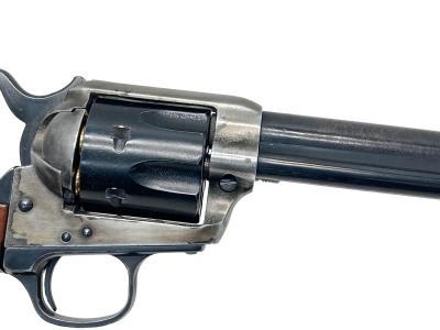 [HWS] コルト SAA.45 ピースメーカー アーティラリー オリジナルメッキ ハリウッドカスタム 発火モデルガン 木製グリップ/ケースハードンカスタム (中古)サブ画像へ3