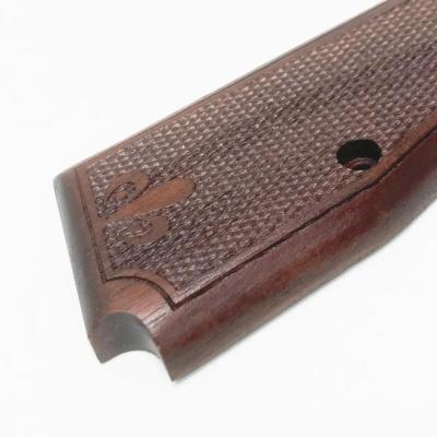 [CAW] マルシン ブローニングハイパワー用 木製グリップパネル フルール・ド・リス刻印タイプ (中古)サブ画像へ3