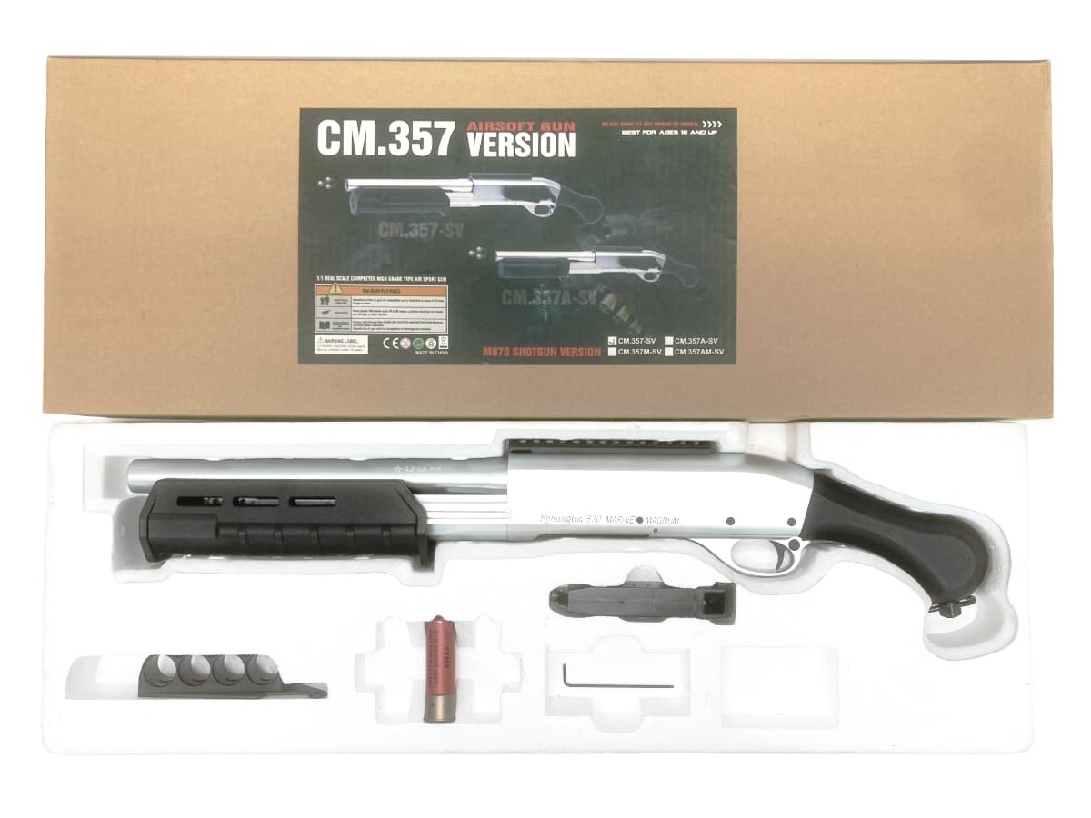 [CYMA] M870 TAC-14 Tac スポーツライン ショットガン シルバー CM357SV (中古)
