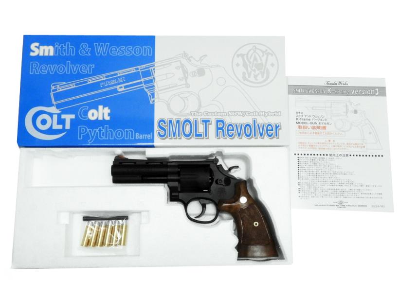 [タナカ] SMOLT/スモルト リボルバー 4インチ スクエアバット HW Ver.3 発火モデルガン (新品)