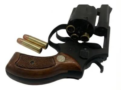 [マルシン] S&W M36 チーフスペシャル 3インチ 木製サービスグリップ ブラックHW ガスリボルバー (中古)サブ画像へ4