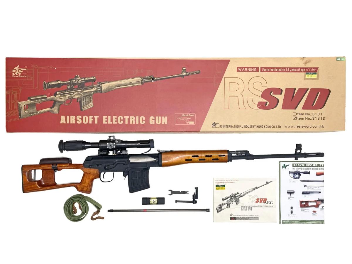 [REAL SWORD] カラシニコフ ドラグノフ SVD 電動ガン フルスチール リアルウッド (中古)