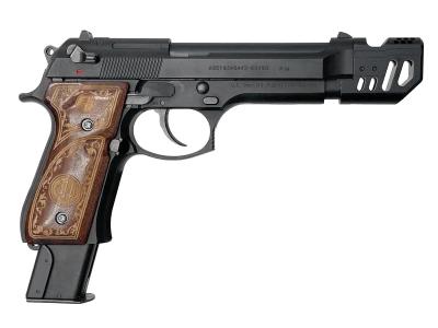 [KSC] ベレッタ U.S.9mm M9 システム7(07HK) HW ガスブローバック コンペイセイター/グリップ/ロングマガジンカスタム (中古)サブ画像へ1