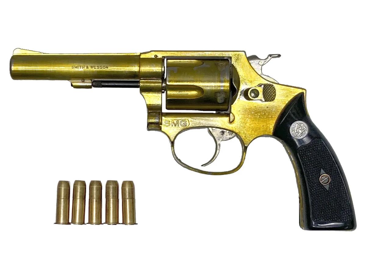 [コクサイ] S&W ハンドエジェクター 3型 4インチ 金属モデルガン 後期 シングルアクション不可/エジェクターロッド装着しづらい　再塗装 (訳あり)