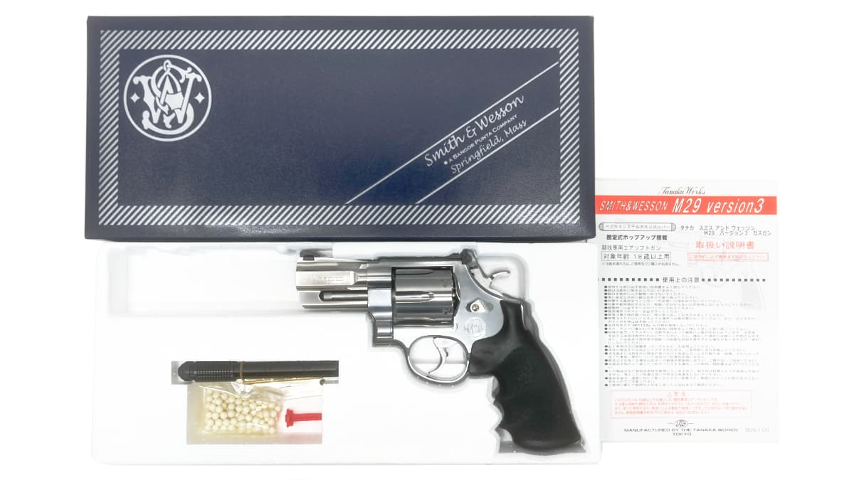 [タナカ] S&W M629 パフォーマンスセンター 3インチ フラットサイド ステンレス Version3 ガスガン (中古)
