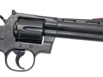 [コクサイ] コルト パイソン .357マグナム HW 発火モデルガン 磁性樹脂 木製グリップカスタム (中古)サブ画像へ4