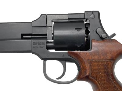 [マルシン] マテバ 6インチ Xカート式 ガスリボルバー マットブラックABS 木製グリップカスタム (中古)サブ画像へ3