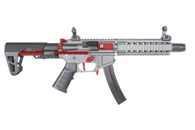 [KingArms] PDW 9mm SBR ショートバレルライフル 電動ガン グレー/レッド KA-AG-231-GR (新品予約受付中! 特典あり)サブ画像へ1