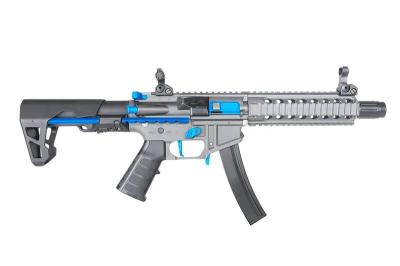 [KingArms] PDW 9mm SBR ショートバレルライフル 電動ガン グレー/ブルー KA-AG-231-GB (新品予約受付中! 特典あり)サブ画像へ1
