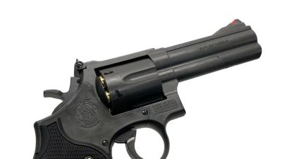[マルシン] S&W M586 4インチ DAVISタイププラグリップ 発火モデルガン ブラックHW キット組立済 ガンケース付 (未発火)サブ画像へ4