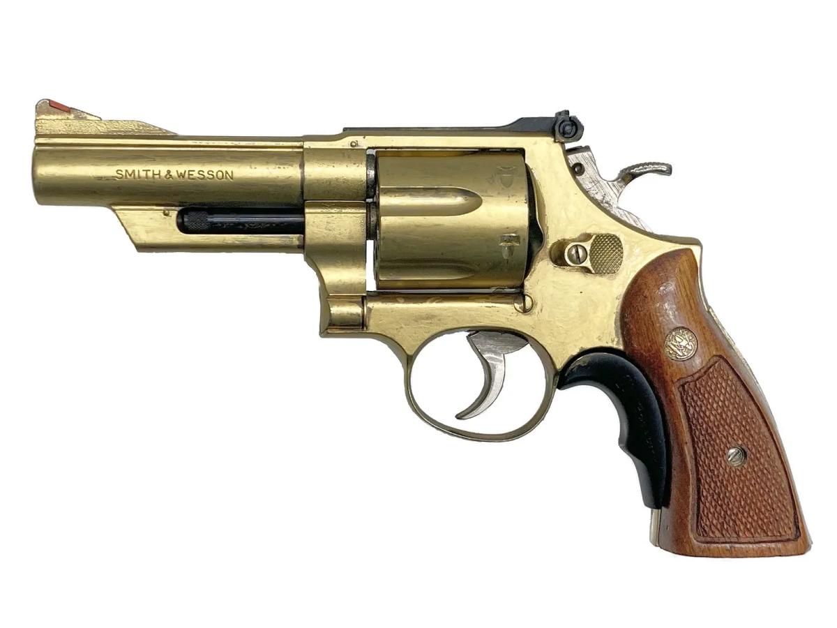 [コクサイ] S&W M29 .44マグナム 4インチ金属モデルガン 木製グリップ グリップアダプター装着 (中古)