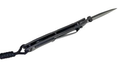 [COMBAT ELITE] フォールディングナイフ ブラック コンボエッジ 440C-OS (中古)サブ画像へ2