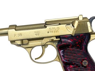 [MGC] ワルサーP38 金属モデルガン 再塗装 グリップ塗装 動作不可 ジャンク (ジャンク)サブ画像へ3