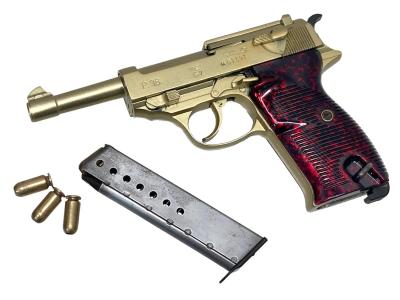 [MGC] ワルサーP38 金属モデルガン 再塗装 グリップ塗装 動作不可 ジャンク (ジャンク)サブ画像へ8