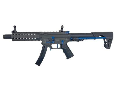 [KingArms] PDW 9mm SBR ショートバレルライフル 電動ガン グレー/ブルー KA-AG-231-GB (新品)サブ画像へ1