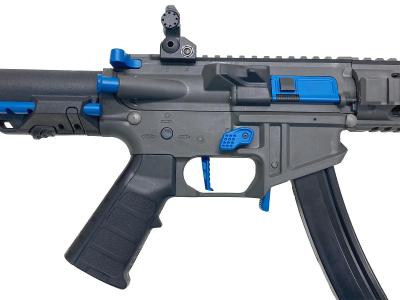 [KingArms] PDW 9mm SBR ショートバレルライフル 電動ガン グレー/ブルー KA-AG-231-GB (新品)サブ画像へ4