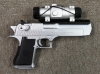 [WA] デザートイーグル.44マグナム ステンレスシルバーモデル ドットサイトカスタム (中古)