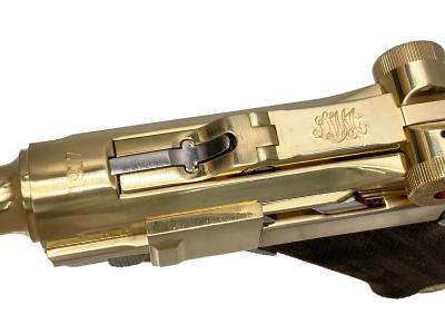 [マルシン] ルガー P08 6インチ Marine 【チェッカー木製グリップ仕様】 金属モデルガン 2022再販 (中古)サブ画像へ6