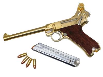 [マルシン] ルガー P08 6インチ Marine 【チェッカー木製グリップ仕様】 金属モデルガン 2022再販 (中古)サブ画像へ7