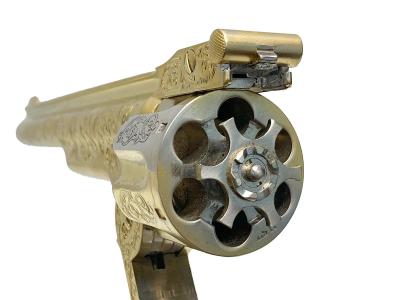 [フランクリンミント] S&W .44リボルバー ワイアットアープの銃 金属モデルガン 再塗装 (中古)サブ画像へ7