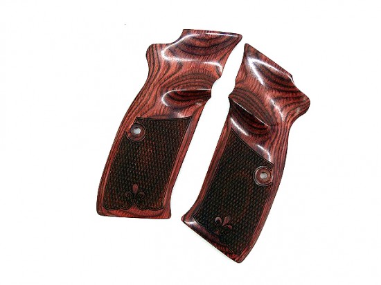 [アルタモント] CZ75 チェッカー 木製グリップ 赤/ローズウッド (中古)