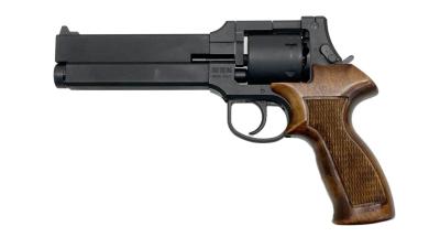 [マルシン] マテバリボルバー ブラックHW 木製グリップ仕様 6mmBB ガスリボルバー ガス漏れ (ジャンク)サブ画像へ1