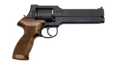 [マルシン] マテバリボルバー ブラックHW 木製グリップ仕様 6mmBB ガスリボルバー ガス漏れ (ジャンク)サブ画像へ2