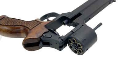 [マルシン] マテバリボルバー ブラックHW 木製グリップ仕様 6mmBB ガスリボルバー ガス漏れ (ジャンク)サブ画像へ7