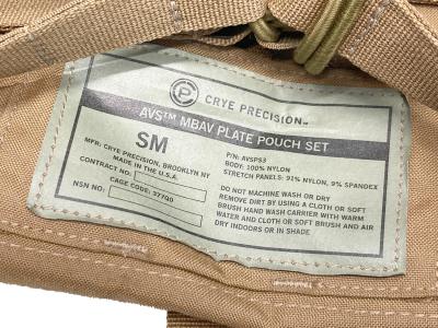 [Crye Precision] AVS プレートポーチ前後 MBAVカット カマーバンド マガジンポーチセット コヨーテブラウン サイズ Small ポーチ付き (中古)サブ画像へ6