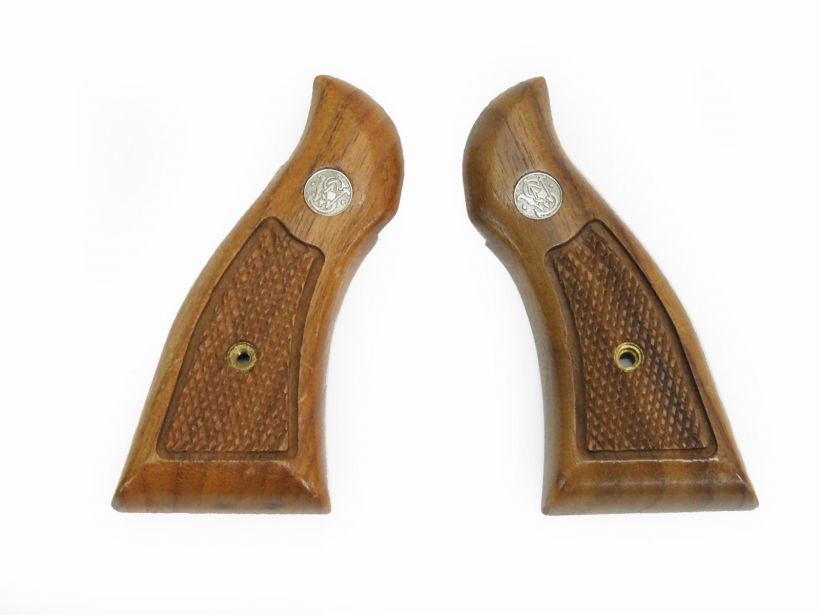 [S&W] 実物 Kフレーム用 木製グリップ スクエアバット サービスサイズ (中古)