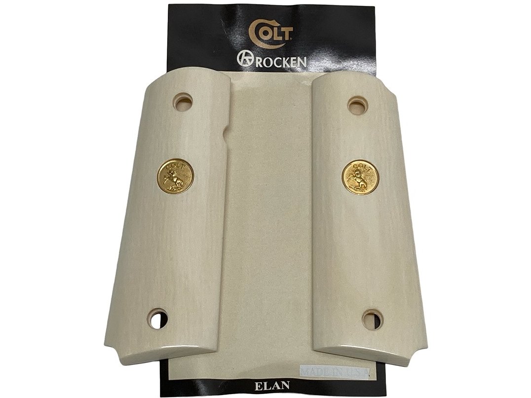 [ELAN/エラン] ガバメント用 象牙/アイボリーグリップ (中古)