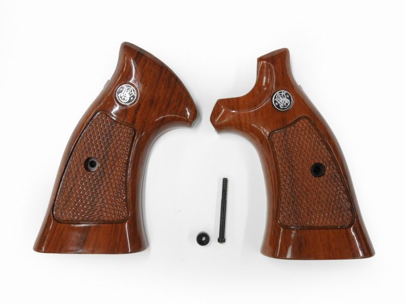 [メーカー不明] プラグリップ S&W Kフレーム用 スクエア オーバーサイズ ウェイト付 (中古)