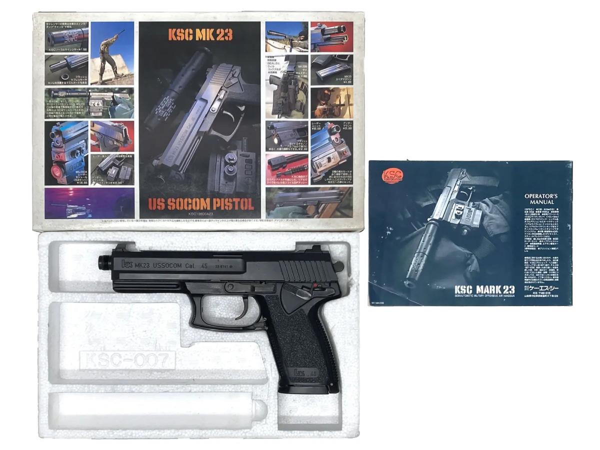 [KSC] MK23 SOCOM　ピストル ABS ガスブローバック ロングレンジ仕様 パーツ一部欠品 (ジャンク)