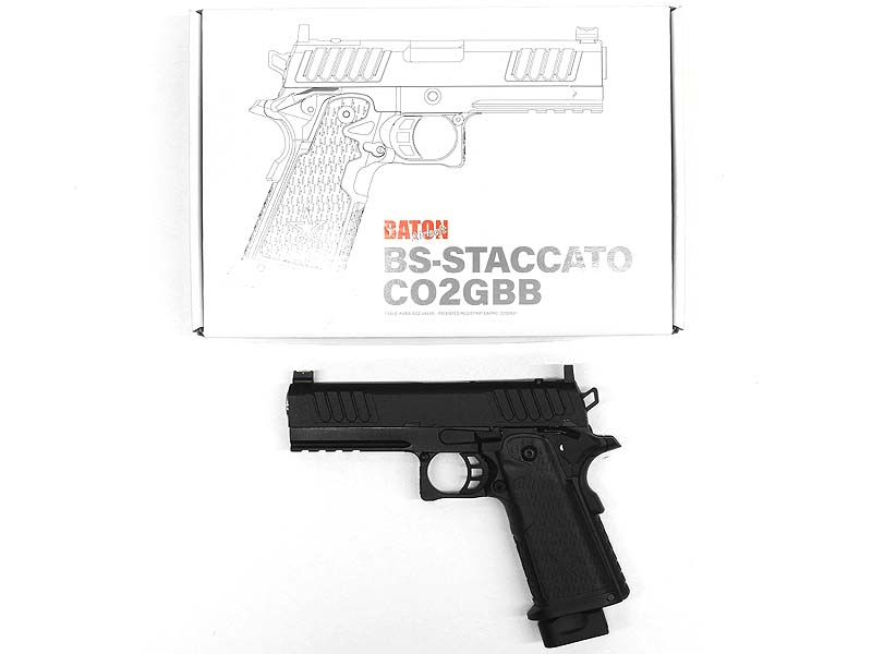 [BATON airsoft] BS-STACCATO gen2 Co2 GBB/ガスブローバック アウターバレル/グリップカスタム (中古)