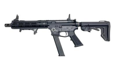 [KingArms] PCC ピストルキャリバー TWS 9mm カービン GBB フロント・リアサイト変更 ハンドストップ付 (中古)サブ画像へ1