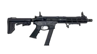 [KingArms] PCC ピストルキャリバー TWS 9mm カービン GBB フロント・リアサイト変更 ハンドストップ付 (中古)サブ画像へ2