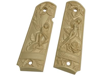 [ノンブランド] アイボリー風 3D フェアリー ガバメントサイズ用グリップ (中古)サブ画像へ1