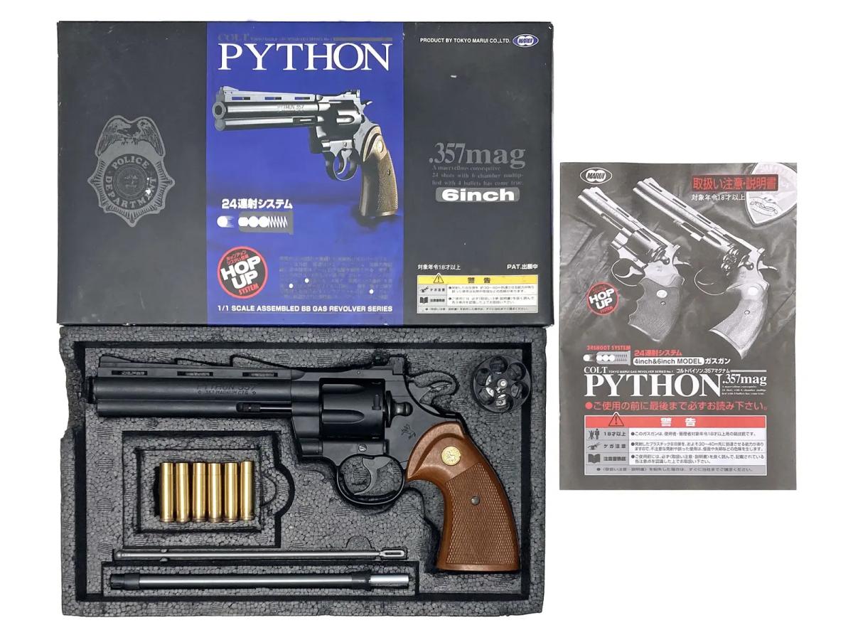 [東京マルイ] コルト パイソン 6インチ ガスリボルバー ライブカートカスタム (中古)