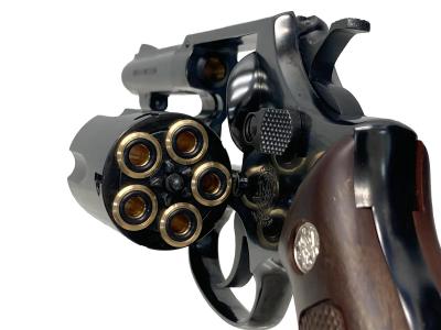 [マルシン] S&W M36 チーフスペシャル 6mmXカートリッジ WディープブラックABS 3インチ 木目調プラグリップ (中古)サブ画像へ6