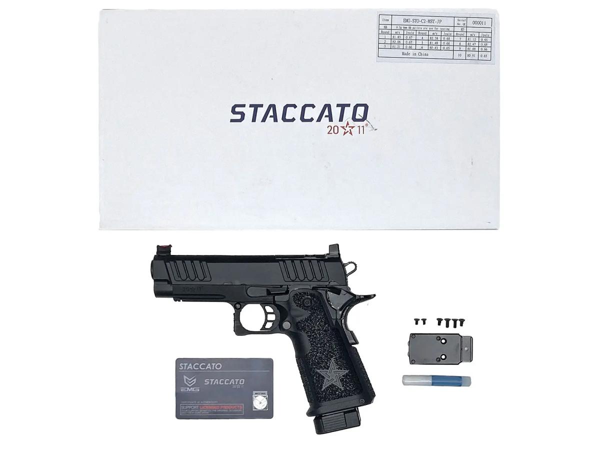 [EMG_SAVIA] STACCATO C2 2011 MASTER JP2025ver.  (STACCATO Licensed) ガスブローバック 樹脂スライド仕様 MASTERグリップ (中古)