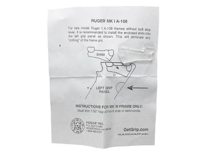 [HOGUE] ガングリップ ルガー MK2用 ラバー製 フィンガーグルーブ付き 82060 (中古)サブ画像へ5
