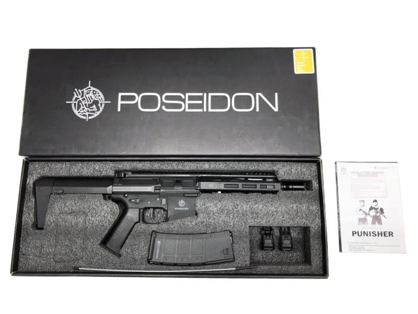 [POSEIDON] Punisher 1 パニッシャー BK 電子トリガー搭載 電動ガン (中古)