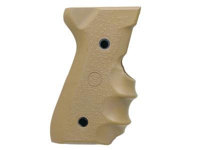[NB] HOGUEタイプ BERETTA 92F ラバーグリップ・フィンガーグルーブ TAN (中古)サブ画像へ1