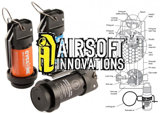 [Airsoft Innovations] サイクロン・インパクト・グレネード (未使用)